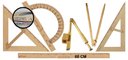Ver imagem 1 de Kit Geométrico do Professor Mdf E Pinus Com 1 Régua 60 cm + 1 Compasso Para Quadro Branco 40 cm + 1