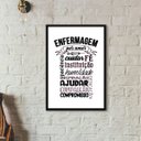 Ver imagem 2 de Quadro Profissão Enfermagem Por Amor 45x34cm - com vidro:Madeira branca