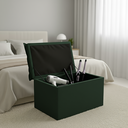 Ver imagem 2 de Puff Baú Opala Decorativo Organizador Quarto Infantil:Verde