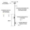 KIT 3 PENDENTE GLOBO VIDRO 15 JABUTICABA PRETO FOSCO BF - 3