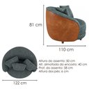 Ver imagem 3 de Poltrona Decorativa Maya Pes Madeira Linho e Courino Tcs 718 Tcs 727 Moll