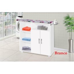 Tabua de passar roupa AT Branca 2 portas c/ apoio para ferro PASSE BEM - 4