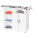 Ver imagem 1 de Tabua de passar roupa AT Branca 2 portas c/ apoio para ferro PASSE BEM