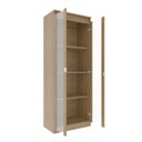 Ver imagem 6 de Armário Multiuso Lavanderia 60cm 4 Prateleiras 2 Portas Vidro Franci T02-D'Rossi