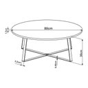 Ver imagem 3 de Mesa de Centro L80 X A30cm Hanover/dourado