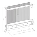 Ver imagem 4 de Painel Home Suspenso Ripado Oruro para a TV até 75 Amêndoa/Titãnio G77 - Gran Belo