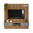 Ver imagem 2 de Painel Home Suspenso Ripado Oruro para a TV até 75 Amêndoa/Titãnio G77 - Gran Belo