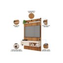 Ver imagem 3 de Painel Quarto P/ Tv até 45 Pol Jade Ripada 120x183cm Freijo/off White - Caemmun