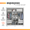 Ver imagem 7 de Guarda Roupas Casal com Espelho 2 Portas de Correr 4 Gavetas Siena