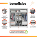 Ver imagem 6 de Guarda Roupas Casal com Espelho 2 Portas de Correr 4 Gavetas Siena