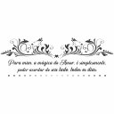 Ver imagem 3 de Adesivo de Parede Decorativo Frase Cabeceira para Mim a Magia do Amor