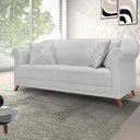 Ver imagem 6 de Sofa 3 Lugares Retro Polo 200cm com Almofada Linho Grigio Ezz Grigio