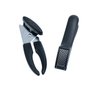 Kit abridor de lata espremedor de alho 2 pçs preto - Oikos - 1
