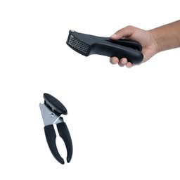 Kit abridor de lata espremedor de alho 2 pçs preto - Oikos - 7