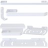 Kit de Acessórios para Banheiro Branco 6 Peças Fs.zmt - 1