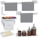 Ver imagem 2 de Kit de Acessórios para Banheiro Branco 6 Peças Fs.zmt