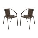 Ver imagem 1 de Kit 2 Cadeiras de Jardim Junco Sintético Multimóveis Cr8006 Café Mesclado