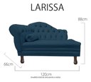 Ver imagem 5 de Recamier Divã Larissa 1,20cm Direito Sala Veludo:azul-marinho/liso