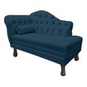 Ver imagem 3 de Recamier Divã Larissa 1,20cm Direito Sala Veludo:azul-marinho/liso