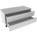 Ver imagem 2 de Balcão para Gabinete de Banheiro 2 Gavetas com Rodízios Branco