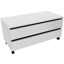 Ver imagem 1 de Balcão para Gabinete de Banheiro 2 Gavetas com Rodízios Branco