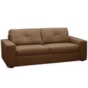 Ver imagem 1 de Sofá 3 Lugares para Sala de Estar Living 235cm Vienne L06 Couro Marrom Claro - Lyam Decor