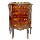 Ver imagem 1 de Gaveteiro de Canto com Marchetaria 4 Gavetas Clássico - 85x66x39cm Prime Home Decor 37740