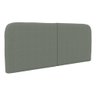 Cabeceira Painel Orgânico Cama Box Casal Padrão Aira 140cm Dobrável Bouclé Verde Menta - Desk Design - 2