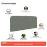 Cabeceira Painel Orgânico Cama Box Casal Padrão Aira 140cm Dobrável Bouclé Verde Menta - Desk Design - 3