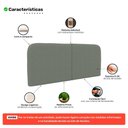 Ver imagem 3 de Cabeceira Painel Orgânico Cama Box Casal Padrão Aira 140cm Dobrável Bouclé Verde Menta - Desk Design