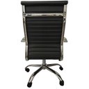 Ver imagem 4 de Cadeira Giratória Office Esteirinha Confort Rivatti em PU Preta Base Rodízio Cromado