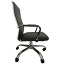 Ver imagem 3 de Cadeira Giratória Office Esteirinha Confort Rivatti em PU Preta Base Rodízio Cromado