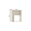 Ver imagem 3 de Armário Aéreo de Cozinha 80cm 2 Portas 4 Prateleiras e Nicho Microondas Linea Luciane Móveis