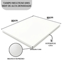 Ver imagem 2 de Tampo Mesa 80x80 Mdf 15mm Branco Super 0,80x0,80 Prateleira Arrigo Móveis