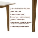 Ver imagem 3 de Mesa de Jantar Retangular 4 Lugares Carvalho Off White Kate Poliman