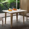 Mesa de Jantar Retangular 4 Lugares Carvalho Off White Kate Poliman - 1