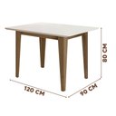 Ver imagem 4 de Mesa de Jantar Retangular 4 Lugares Carvalho Off White Kate Poliman