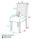 Ver imagem 4 de Conjunto com 2 Cadeiras de Jantar Multimóveis Cr50041 Mascavo