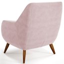 Ver imagem 6 de Poltrona Decorativa Fixa Pés de Madeira Paloma D02 Veludo Rosê B-305 - Lyam Decor