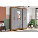 Ver imagem 4 de Guarda Roupa Solteiro 6 Portas c/Esp Briz B23 Cinamomo Henn