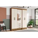 Ver imagem 3 de Guarda Roupa Solteiro 6 Portas c/Esp Briz B23 Cinamomo Henn