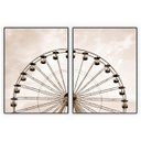 Ver imagem 1 de kit com 2 Quadros Decorativos Cidades com Moldura e Vidro para Sala Quarto Escritório e Clínica 92x1