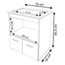 Ver imagem 4 de Balcão para Cooktop 4 Bocas 2 Portas Armário de Cozinha Elisa Compacto - Trialmovies