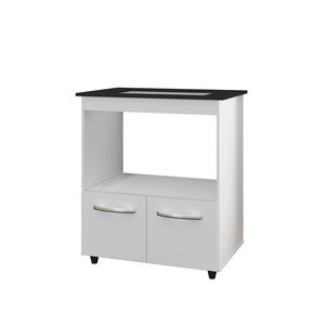 Balcão para Cooktop Elisa 4 Bocas 2 Portas Branco Moblis