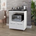 Ver imagem 2 de Balcão para Cooktop 4 Bocas 2 Portas Armário de Cozinha Elisa Compacto - Trialmovies