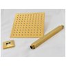 Ducha Chuveiro Inox Teto Slim Dourado 20x20 Quadrado Suporte Area Externa Banheiro Piscina Banho - 2