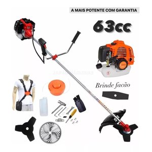 Roçadeira a Gasolina Profissional 63cc 3hp 10 em 1 Completa