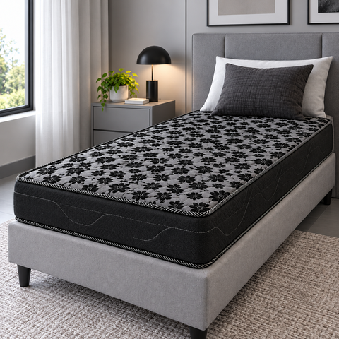 Colchão Solteiro Espuma D20 88x188x12cm Firme até 80kg Inova Preto
