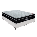 Ver imagem 1 de Cama Box Bipartido Casal Branco e Colchão Elegant Superpocket Molas Ensacadas Ortobom
