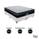 Ver imagem 3 de Cama Box Bipartido Casal Branco e Colchão Elegant Superpocket Molas Ensacadas Ortobom